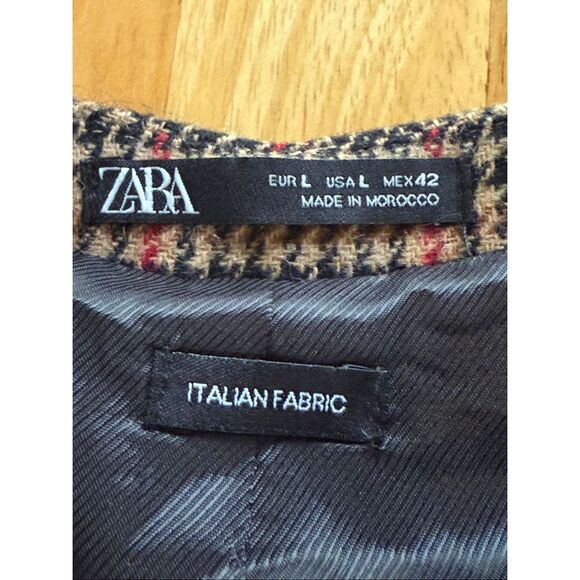 Zara Men’s Houndstooth Check Vest – Italian Fabric, Size L) - Picture 8 of 10